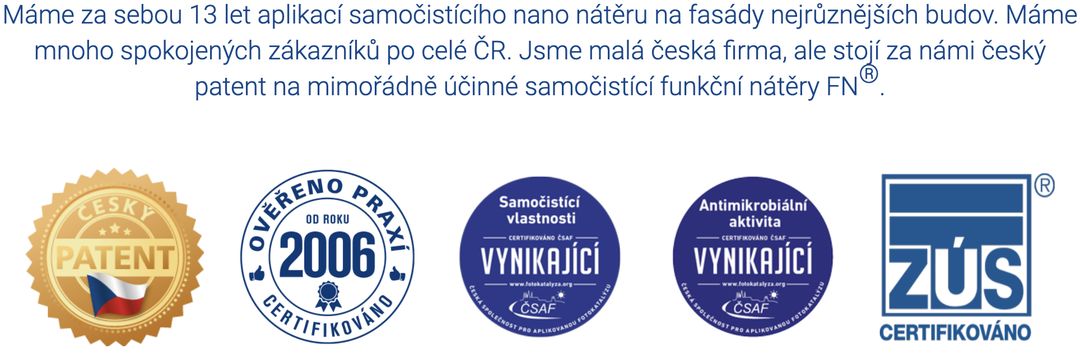 Samočistící impregnační nátěr